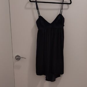 Zara Navy And Black High Low Dress